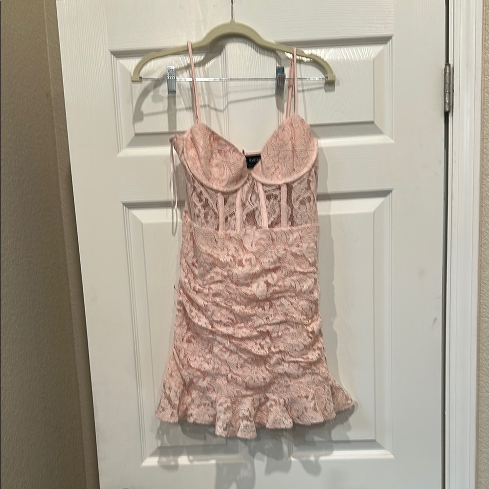 Elegant Lace Pink Women's Top